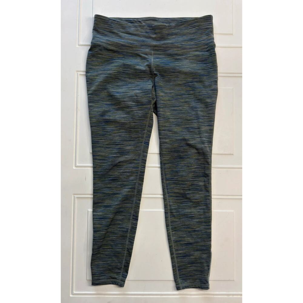 Prana Caraway Women’s Sz L Green Blue Tights Leggings Yoga Pants